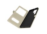 Samsung Galaxy S22 Ultra Cover Con Doppia Finestra E Funzione Stand - Oro