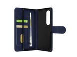 Custodia A Portafoglio Con Patta Magnetica Per Samsung Galaxy Z Fold3 - Blu Scuro