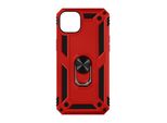 Custodia Ibrida Per Cellulare Con Supporto Ad Anello Per Apple Iphone 14 Plus - Rosso