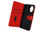 Custodia In Pelle Finta Con Funzione Di Supporto Per Oppo Reno 8 Lite 5G - Rosso
