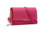 Borsa A Tracolla Per Smartphone In Ecopelle Con Scomparti Multipli In Rosa