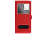 Samsung Galaxy A33 5G Cover Con Doppia Finestra E Funzione Stand - Rosso