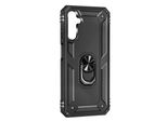 Custodia Ibrida Per Cellulare Con Supporto Ad Anello Per Samsung A14 4G / 5G - Nero