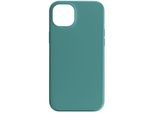 Custodia Semirigida In Silicone Per Apple Iphone 15 Plus, Soft Touch - Blu-Verde