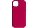 Custodia Semirigida In Silicone Per Apple Iphone 15 Plus, Soft Touch - Rosso Fucsia