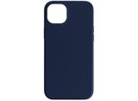 Custodia Semirigida In Silicone Per Apple Iphone 15 Plus, Soft Touch - Nero Blu