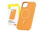 Baseus Fauxther Serie Custodia Magnetica Per Iphone 15 Plus (Arancione)