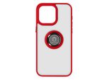 Custodia Ibrida Per Cellulare Con Supporto Ad Anello Apple Iphone 15 Pro - Rosso