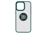 Custodia Ibrida Per Cellulare Con Supporto Ad Anello Per Apple Iphone 15 Pro Max - Verde Scuro