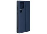 Avizar, Custodia In Pelle Finta Classic Edition Per Samsung Galaxy S24 Ultra, Blu Scuro