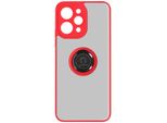 Custodia Ibrida Per Cellulare Con Supporto Ad Anello Xiaomi Redmi 12 - Rosso