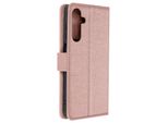 Avizar, Custodia In Ecopelle Con Funzione Di Supporto Per Samsung A25 5G, Oro Rosa