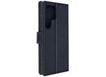Avizar, Custodia In Pelle Finta Con Funzione Di Supporto Per Samsung S24 Ultra, Blu Scuro
