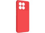 Avizar, Custodia Semirigida In Silicone Per Xiaomi Poco X6 Pro Con Cinturino Da Polso, Rosso