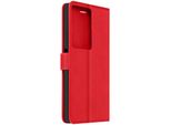 Avizar, Oppo A79 Wallet Cover, Custodia A Portafoglio Con Cinturino, Rosso