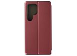 Avizar, Cover Per Samsung Galaxy S24 Ultra Con Supporto Per Schede E Funzione Stand-Up, Rosso Vino