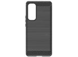 Avizar, Custodia Protettiva Flessibile Per Samsung Galaxy A55, Effetto Carbonio, Nero