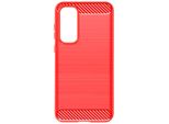 Avizar, Custodia Protettiva Flessibile Per Samsung Galaxy A35 5G, Effetto Carbonio, Rosso