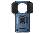 Avizar, Custodia Ad Anello Antiurto Xiaomi 14 Ultra Con Copertura Scorrevole Per Fotocamera, Blu Scuro