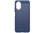 Avizar, Custodia Protettiva Flessibile Per Oppo A38, Effetto Carbonio, Blu Scuro
