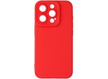 Avizar, Custodia In Silicone Softglow Per Apple Iphone 15 Pro Max, Fotocamera Protetta, Rosso
