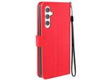 Mayaxess, Custodia A Portafoglio Samsung Galaxy A54 5G Funzione Stand Con Cinturino, Rosso