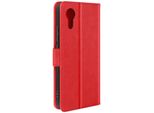 Avizar, Custodia In Ecopelle Con Funzione Di Supporto Per Samsung Galaxy Xcover 7, Rosso