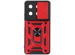 Avizar, Custodia Protettiva Per Xiaomi Redmi Note 13 5G Copertura Per Fotocamera Ad Anello, Rosso