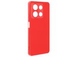 Avizar, Custodia Semirigida In Silicone Per Xiaomi Redmi Note 13 5G Con Cinturino Da Polso, Rosso