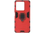 Avizar, Xiaomi Redmi Note 13 5G Custodia Antiurto Per Cellulare Con Supporto Per Anello, Rosso