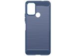 Avizar, Custodia Protettiva Flessibile Per Nokia C22, Effetto Carbonio, Blu Scuro