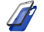 Avizar, Custodia 360 Avvolgente Per Galaxy S24 Plus / S25 Plus, Parte Anteriore Morbida, Blu