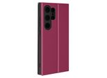Avizar, Custodia Soft-Touch Per Samsung Galaxy S24 Ultra Con Funzione Stand, Rosso Vino