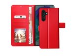 Avizar, Samsung Galaxy M55 Cover Portafoglio Vintage Con Funzione Stand, Rosso