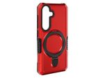 Avizar, Custodia Ibrida Antiurto Per Samsung Galaxy S24 / S25 Con Anello Di Fissaggio, Rosso