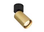 Faretto Circolare Mobile Da Soffitto Oro-Nero Ø5,5 Cm Per Soggiorno Cucina 1Xgu10 10W Nesto Italux