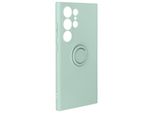 Avizar, Custodia Soft Touch Con Supporto Per Anello Samsung Galaxy S24 Ultra, Verde Chiaro