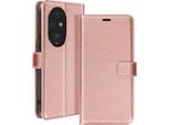 Mayaxess, Honor 200 Pro Custodia A Portafoglio Funzione Stand Con Cinturino, Oro Rosa