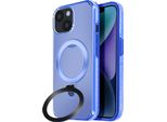 Avizar, Custodia Magsafe Per Apple Iphone 13 / 14 Antiurto Con Supporto Pieghevole, Blu