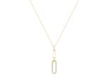 Kette Mit AnhäNger Luigi Merano "LäNgliche Glieder, Mit Zirkonia Steinen, Gold 375", Gold, Halsketten, Damen, 45Cm, Gelbgold 375