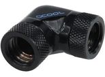 Adattatore Hf Alphacool, Connettore A L 90°, G1/4 - G1/4, Filettatura Femmina, Nero Opaco