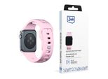 42/44/45/46/49 Mm Rosa Cipria (Grande) - Cinturino In Silicone 3Mk Per Apple