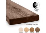 Moontree | Mensola Da Parete In Legno Rustico Liden, 22X4,4X140Cm, Noce | Mensola Da Appendere, Mensola Da Parete In Legno Per Il Soggiorno