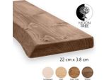 Moontree | Mensola Da Parete In Legno Rustico Aksel, 60Cmx22Cmx3,8Cm, Noce | Mensola Da Appendere, Mensola Da Parete In Legno Per Il Soggiorno