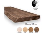 Moontree | Mensola Da Parete In Legno Rustico Elvar, 30Cmx3,8Cmx190Cm, Noce | Mensola Da Appendere, Mensola Da Parete In Legno Per Il Soggiorno