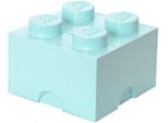Lego Brick Contenitore Quadrato Impilabile Con 4 Borchie - Azzurro