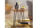 Finebuy Tavolino In Legno Massiccio Di Acacia 35 X 35 Cm