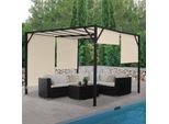 Pergola Baia, Copertura Per Patio A Padiglione Da Giardino, Robusta Struttura In Acciaio Da 6 Cm + Tetto Scorrevole ~ 3X3M