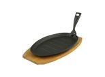 Padella Con Asse Di Servizio Ovale 27,5 X17,5 X 2 Cm In Ghisa 1 Pezzo In Un Set