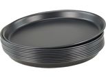 10 Pezzi Vassoio Per Pizza Rotondo In Metallo Blu Ø 26Cm Qualità Professionale Pesante